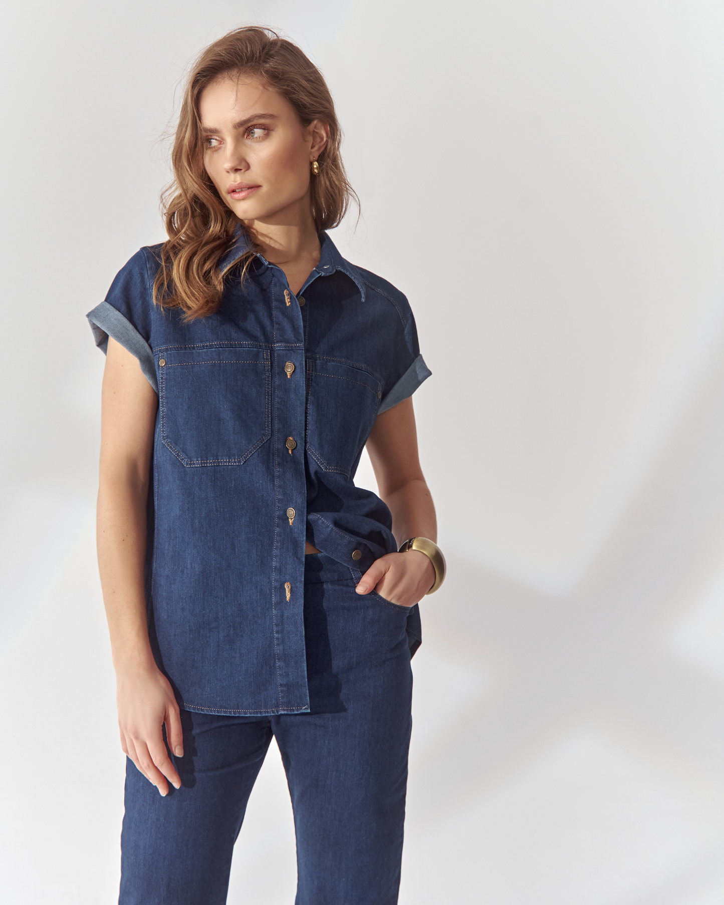 Chemise Lawson Jeans, bleu marine