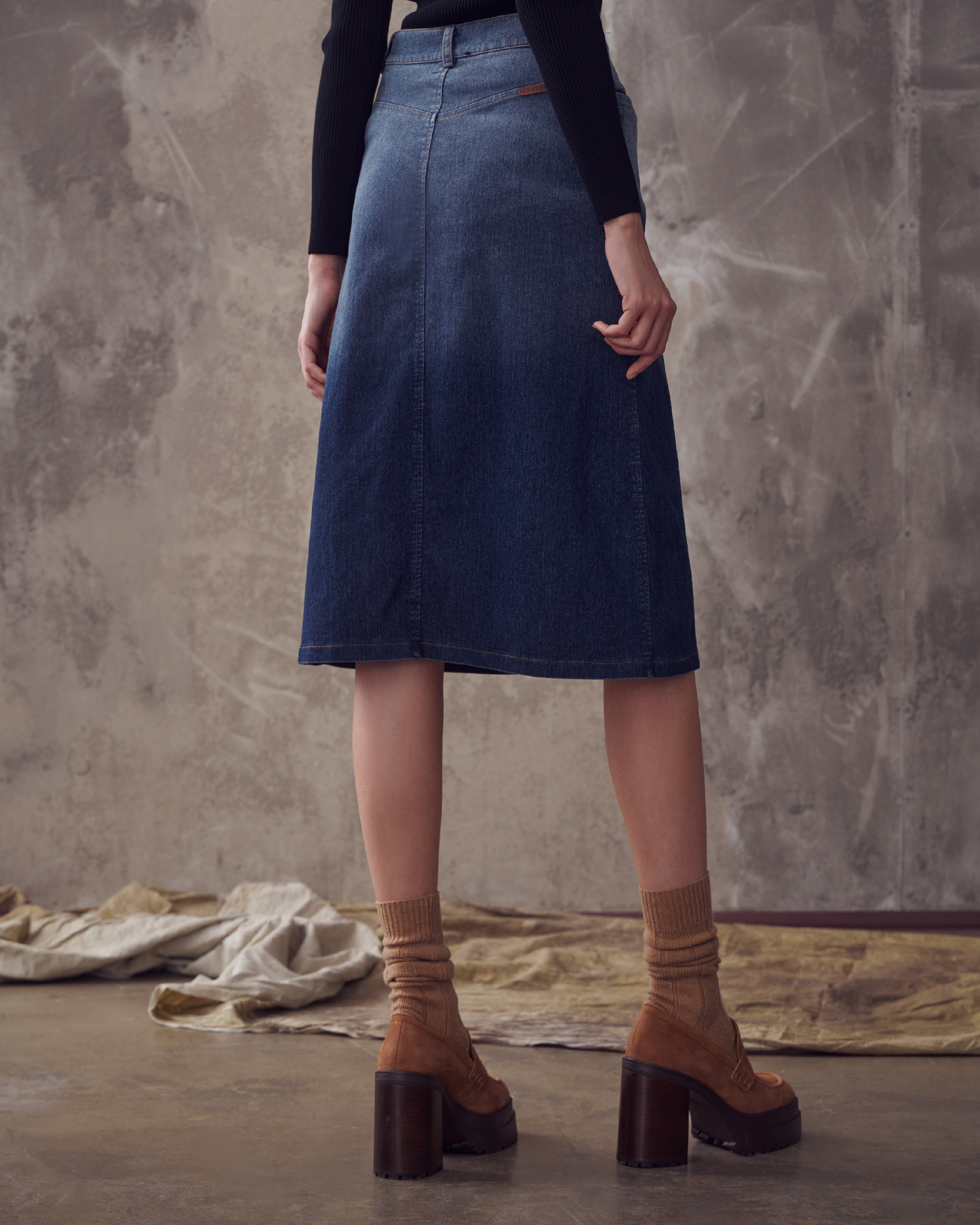 Migra Jeans Jupe bleu marine