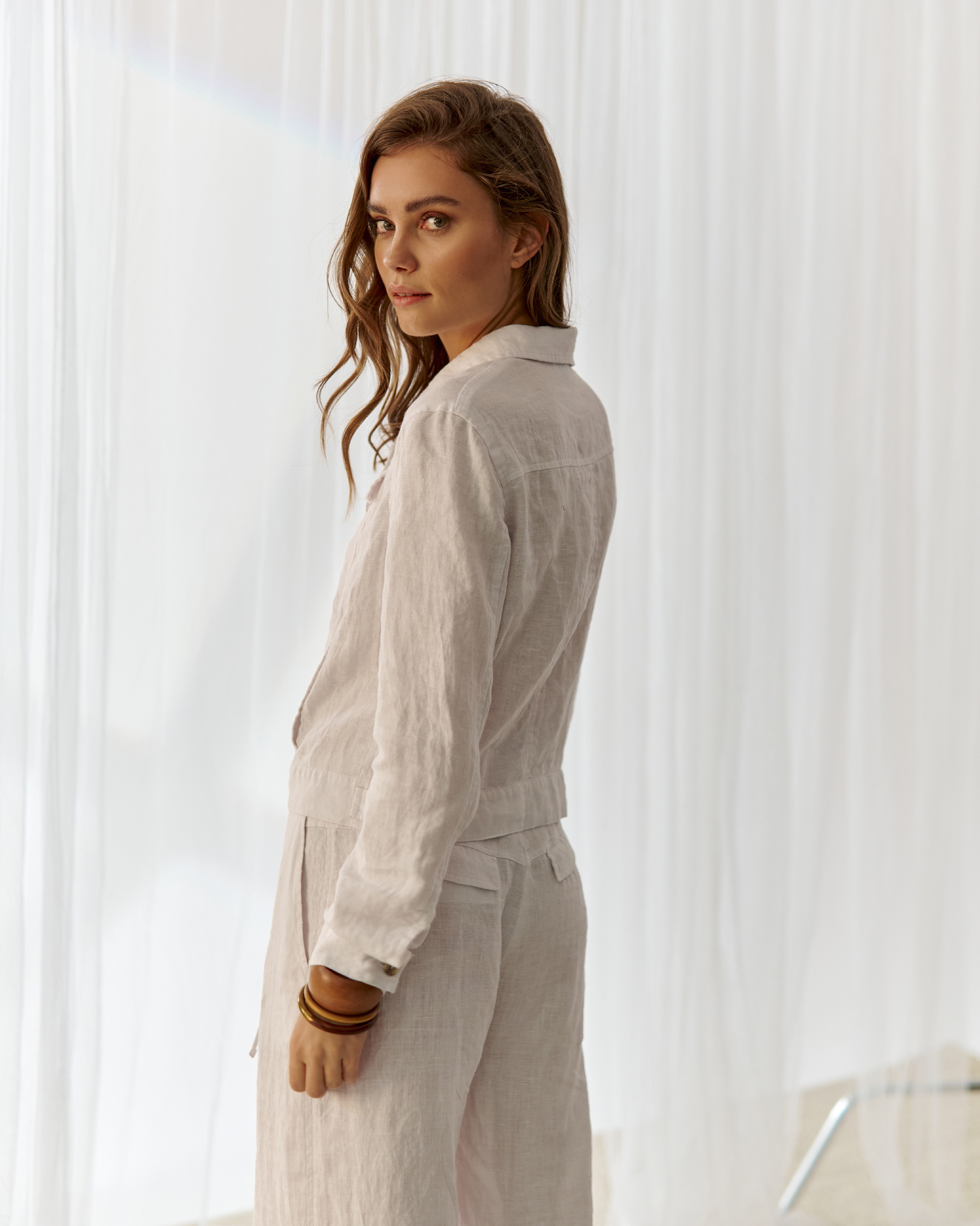 Veste En Lin Paros Blanc