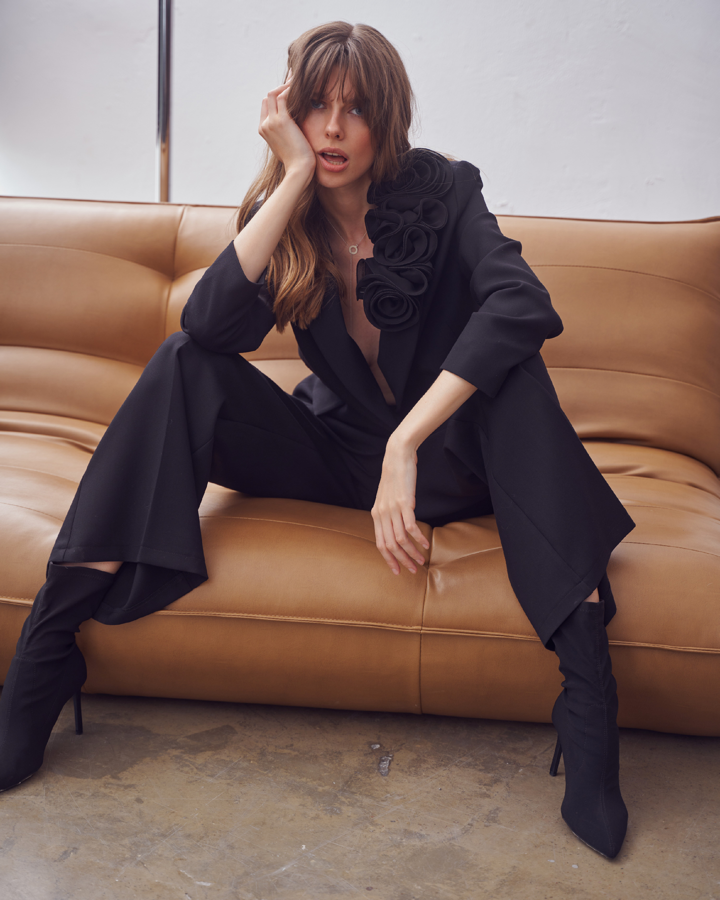 Żakiet Valdi Flower Czarny