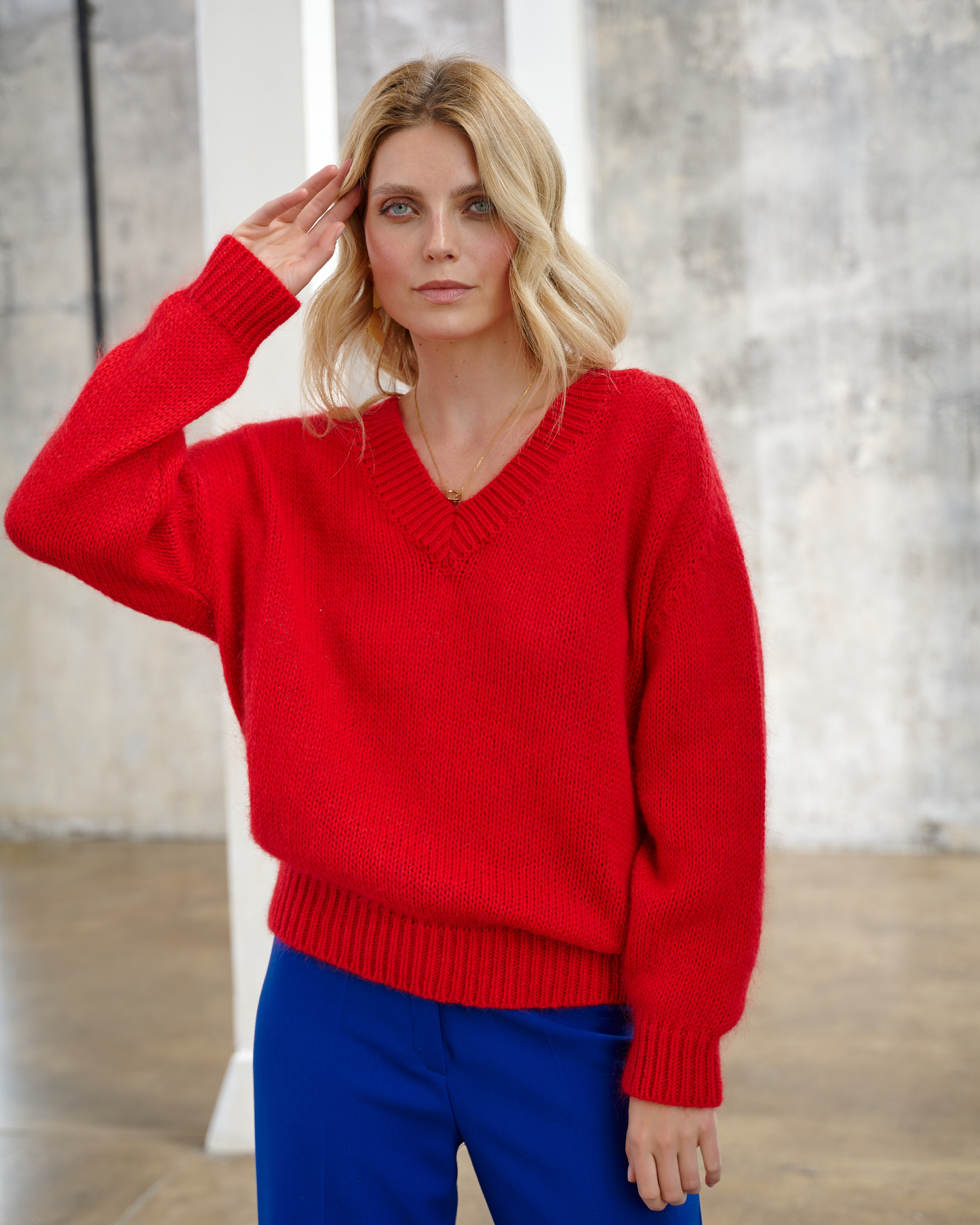 Sweter Clark Czerwony