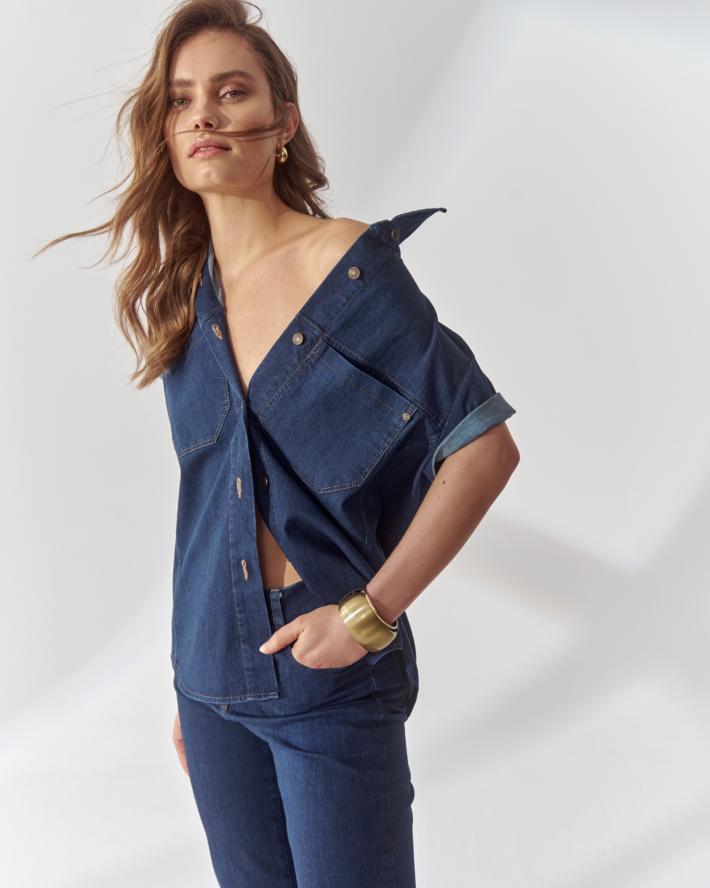Chemise Lawson Jeans, bleu marine