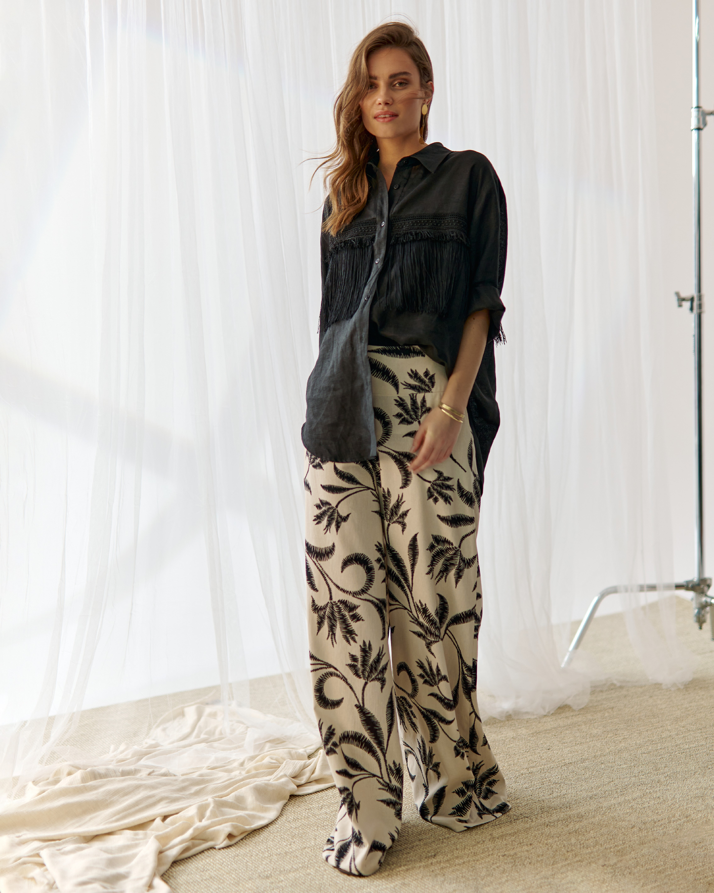 Pantalon Ligus Motif ƒcru