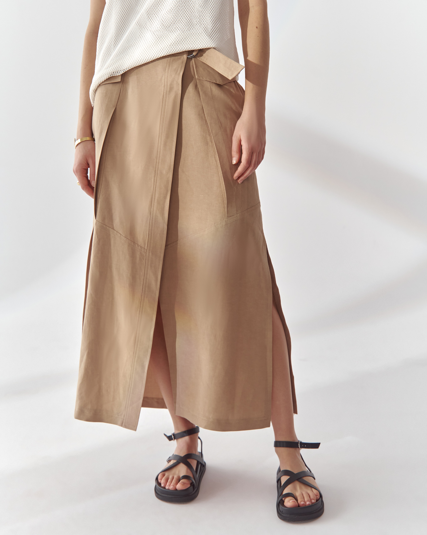 Aveno Beige Skirt