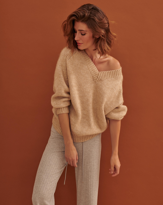 Pull Omar Beige/Mélange