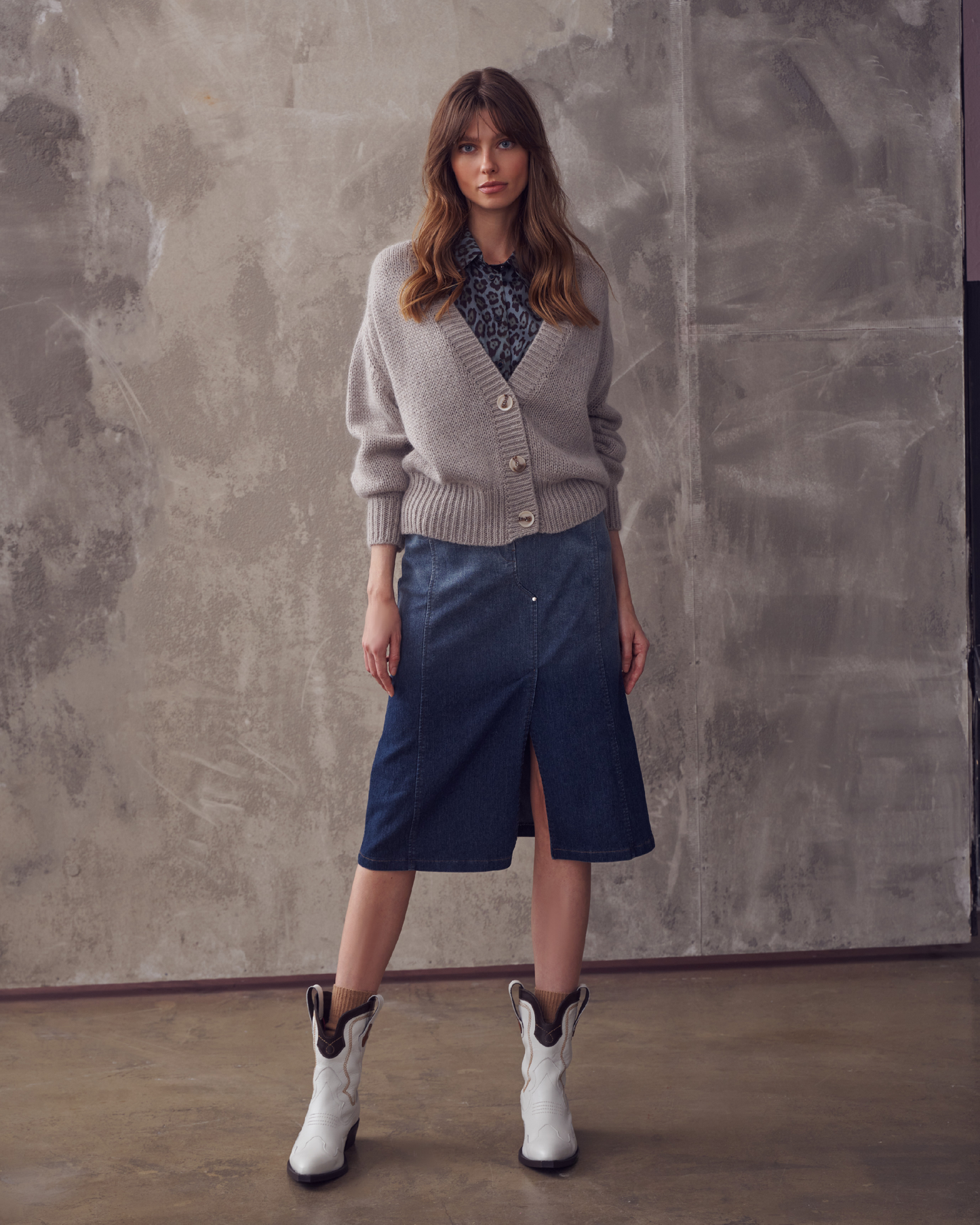 Migra Jeans Jupe bleu marine