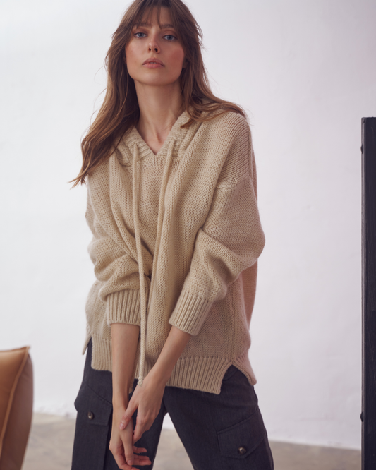 Pull Jaspe beige