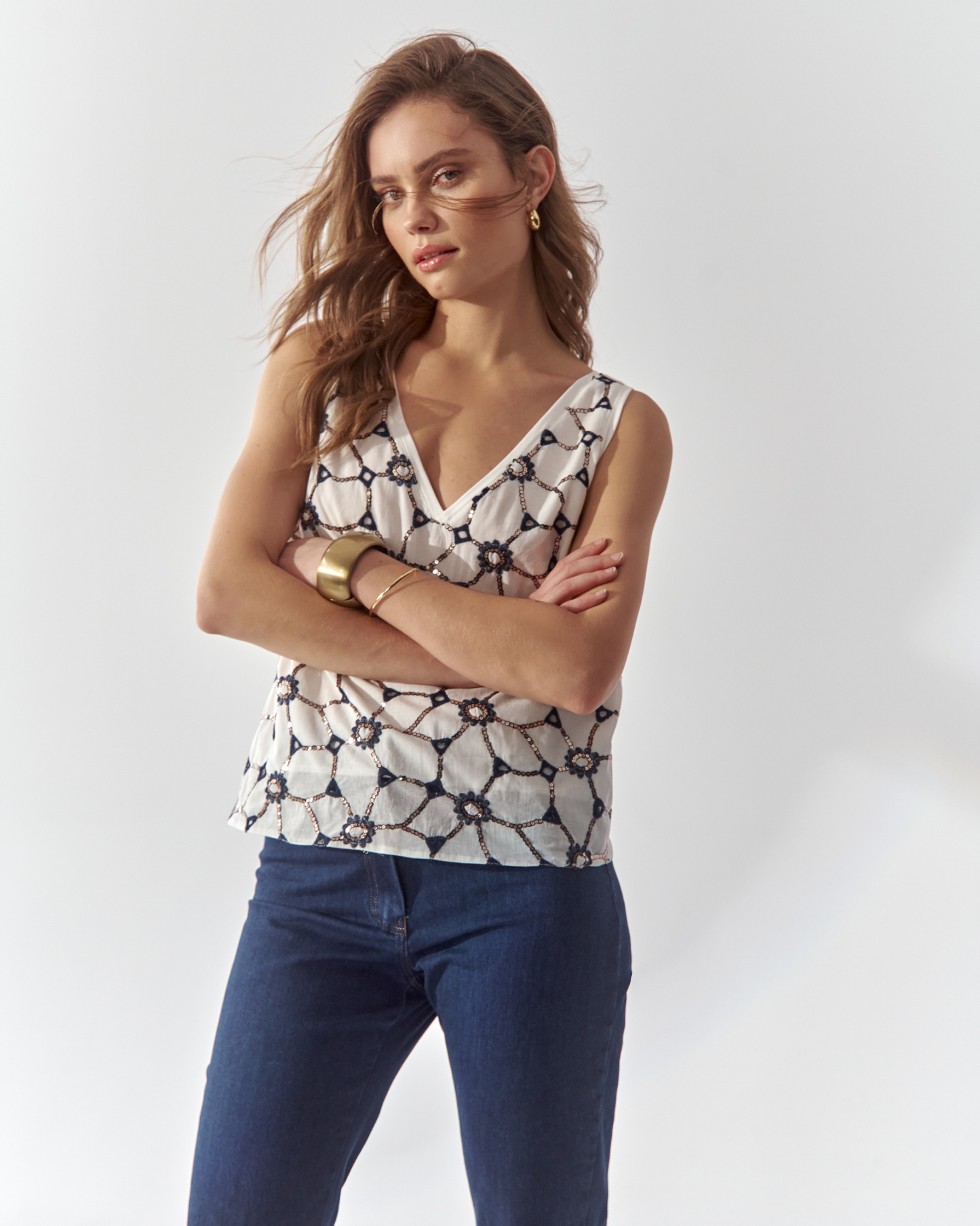 Top Cleo Ecru
