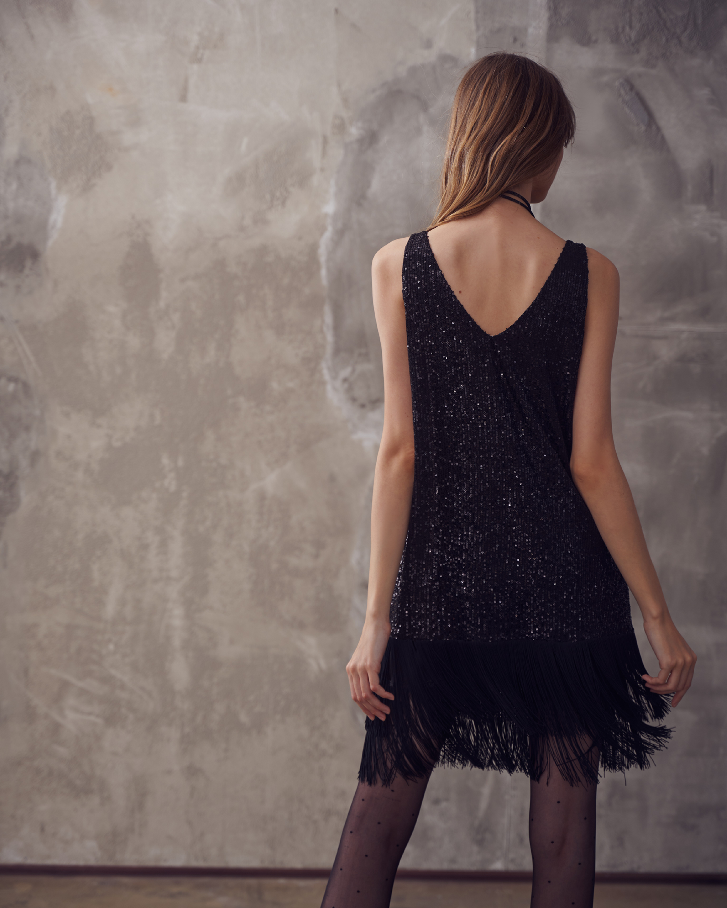 Sukienka Fringe Czarna