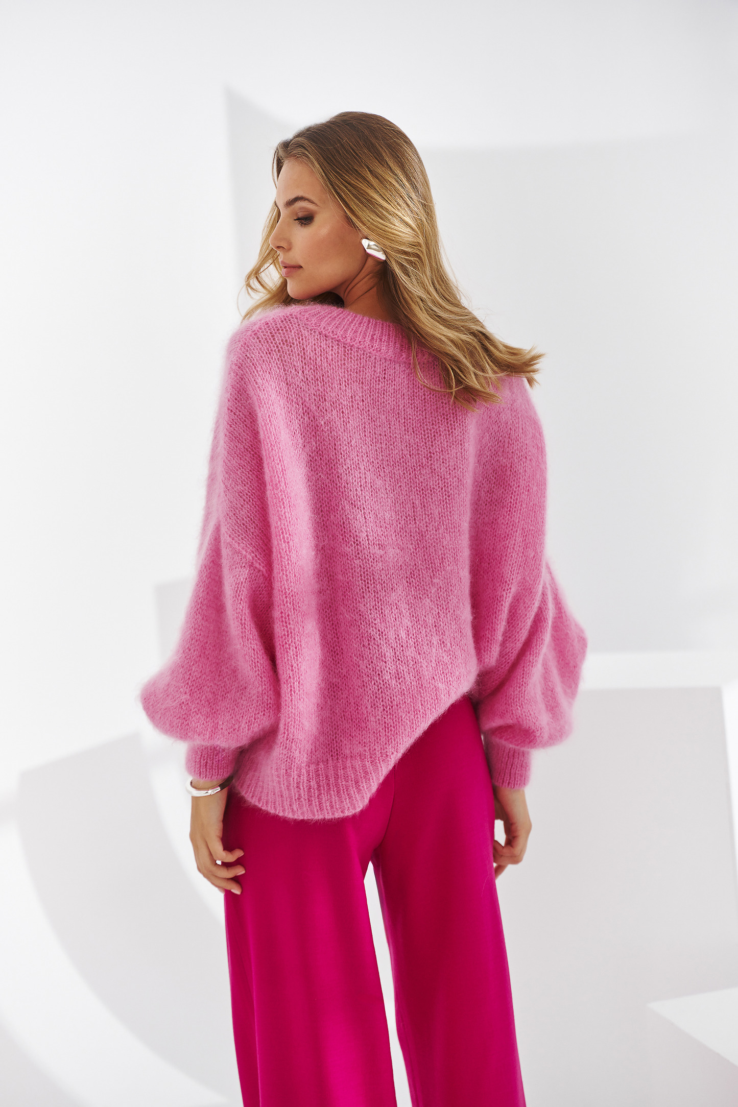 Ultramiękki sweter baby moher Futuro róż