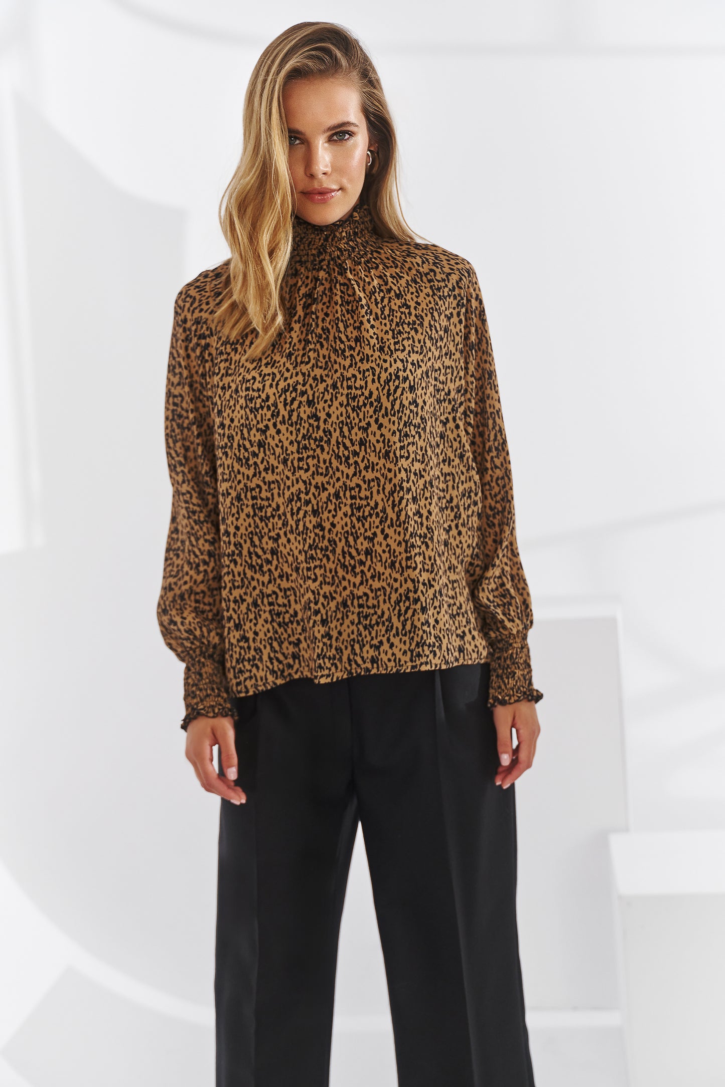 Ohara Spotted Silk Blouse