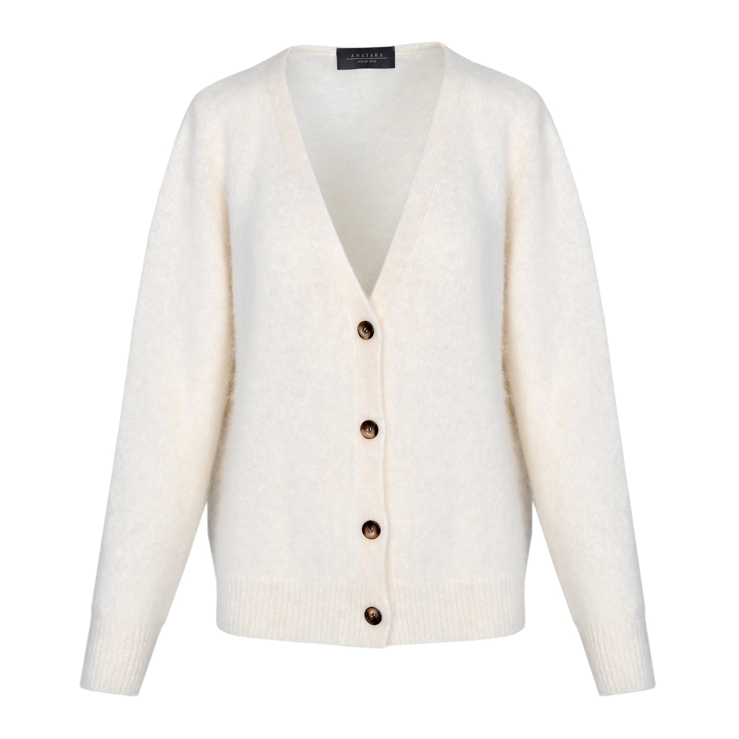 Blanc ecru alpaca cardigan