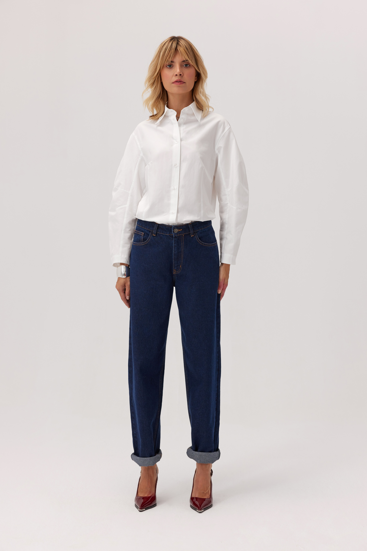 Spodnie jeans o kroju balloon Ballo
