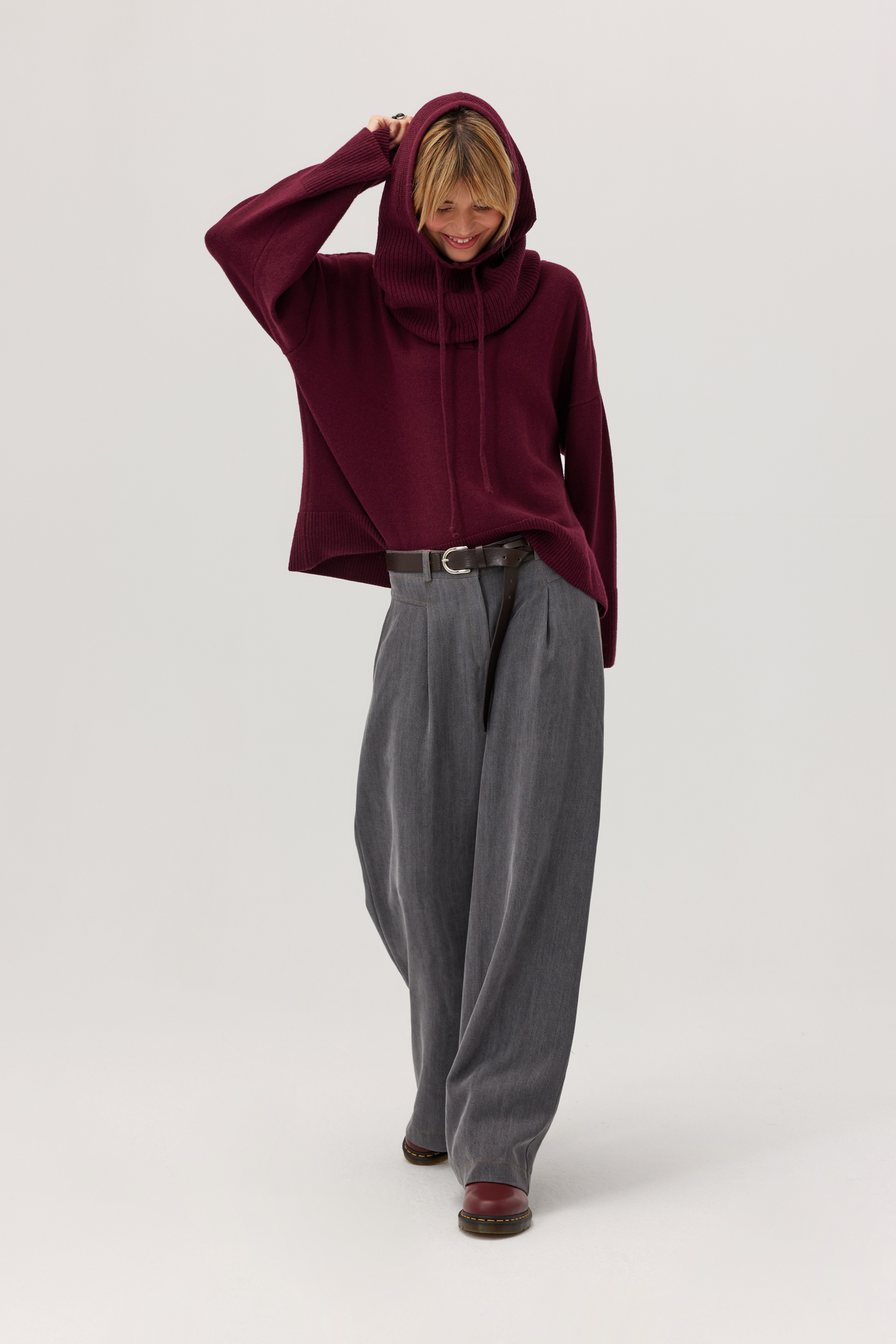 Sweter z kaszmirem Adore bordo