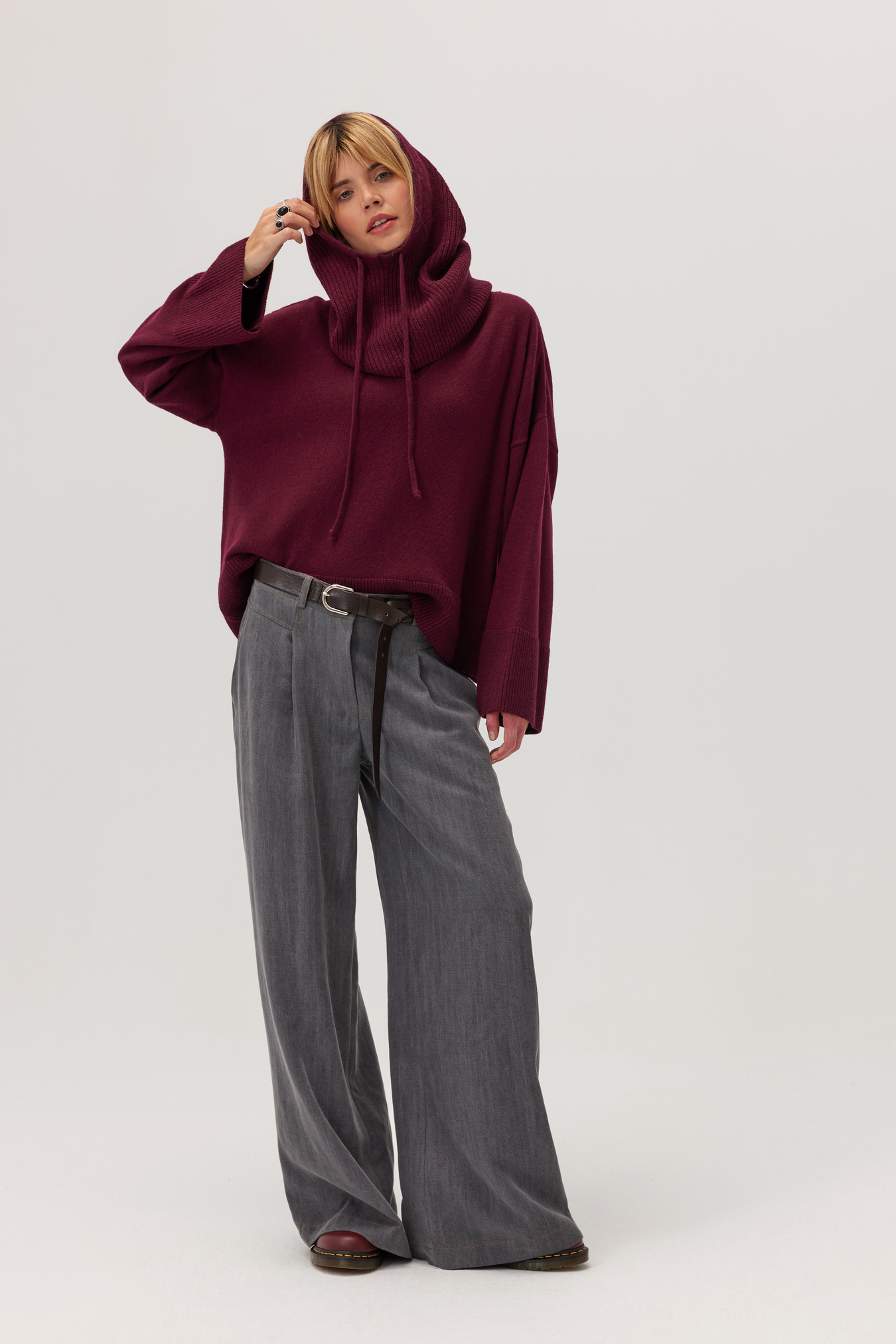 Sweter z kaszmirem Adore bordo