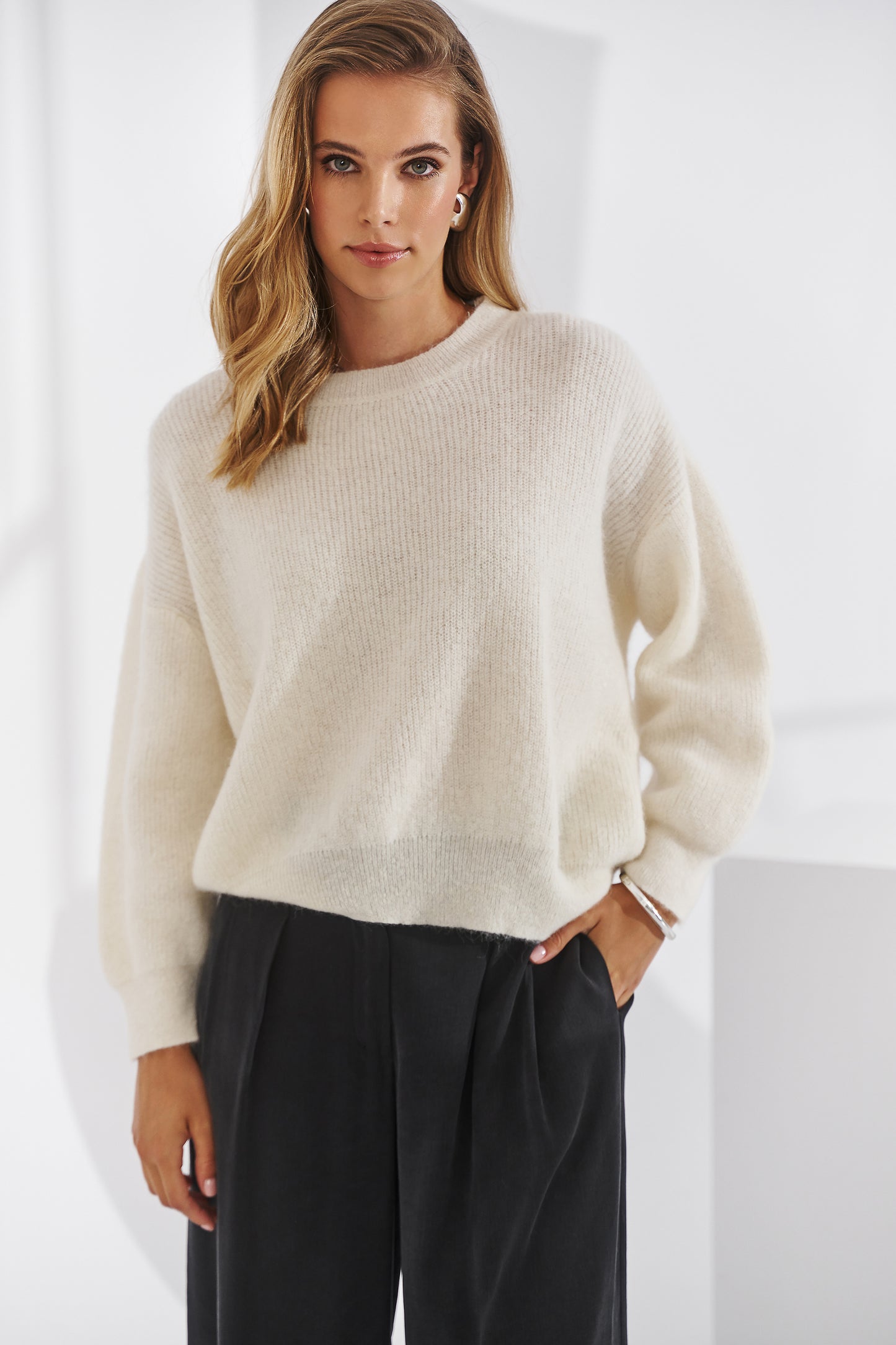 Pull alpaga écru Inko