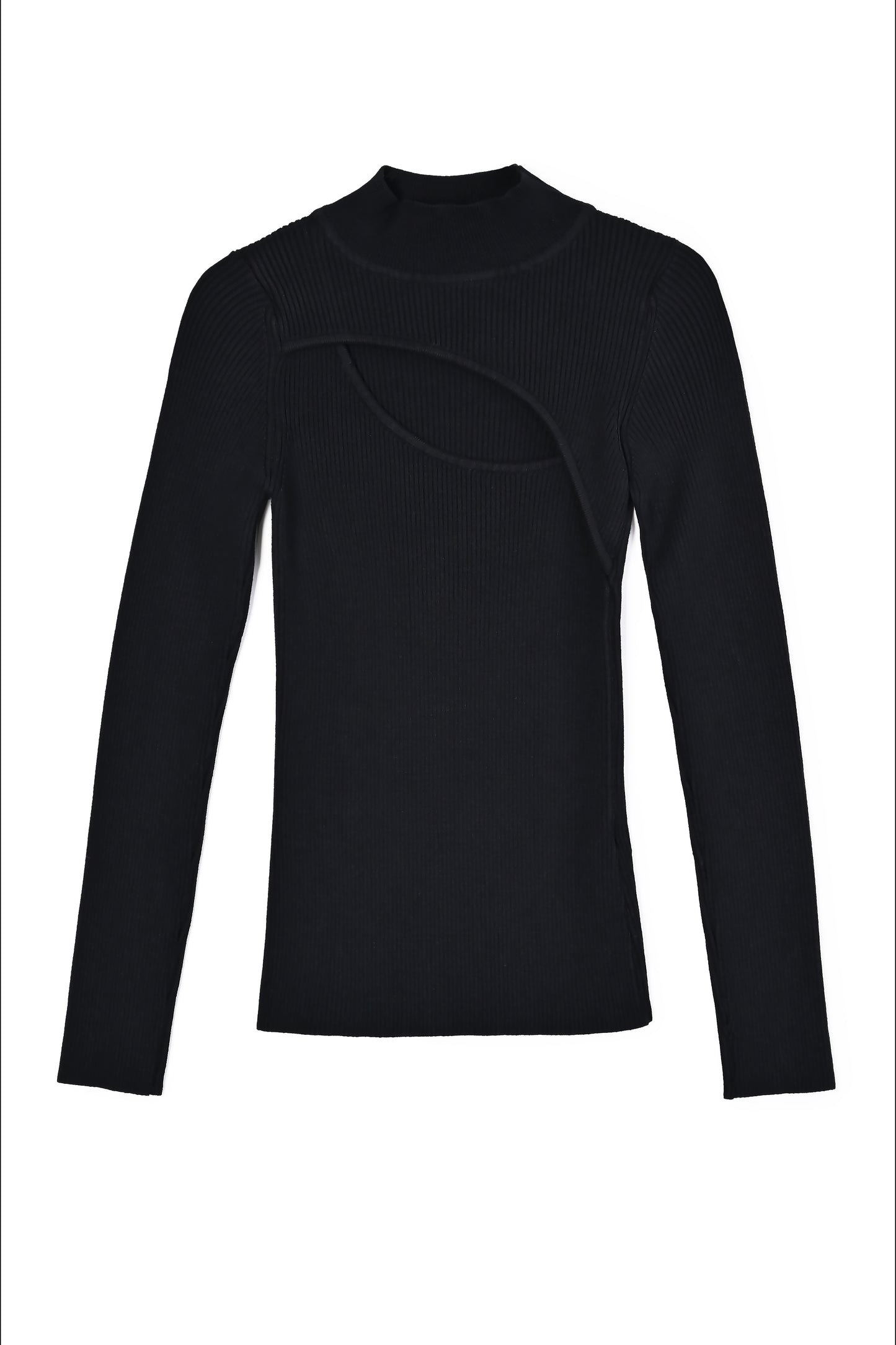 Sweter z wycięciem Optic Czarny