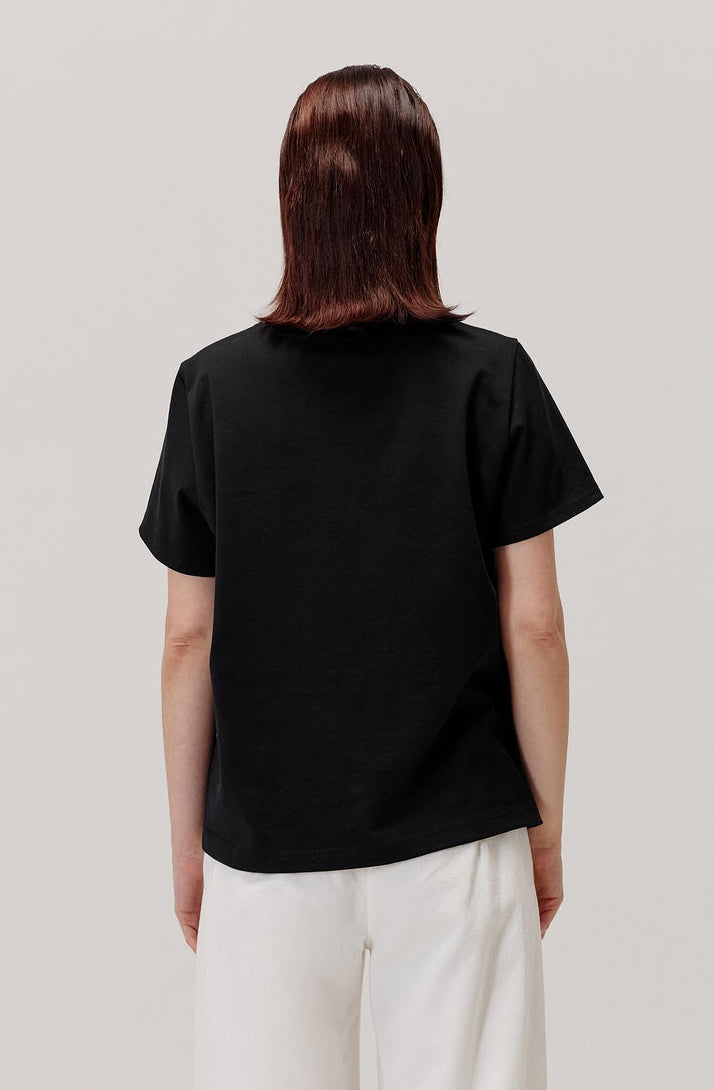 T-shirt bawełniany Hamar czarny