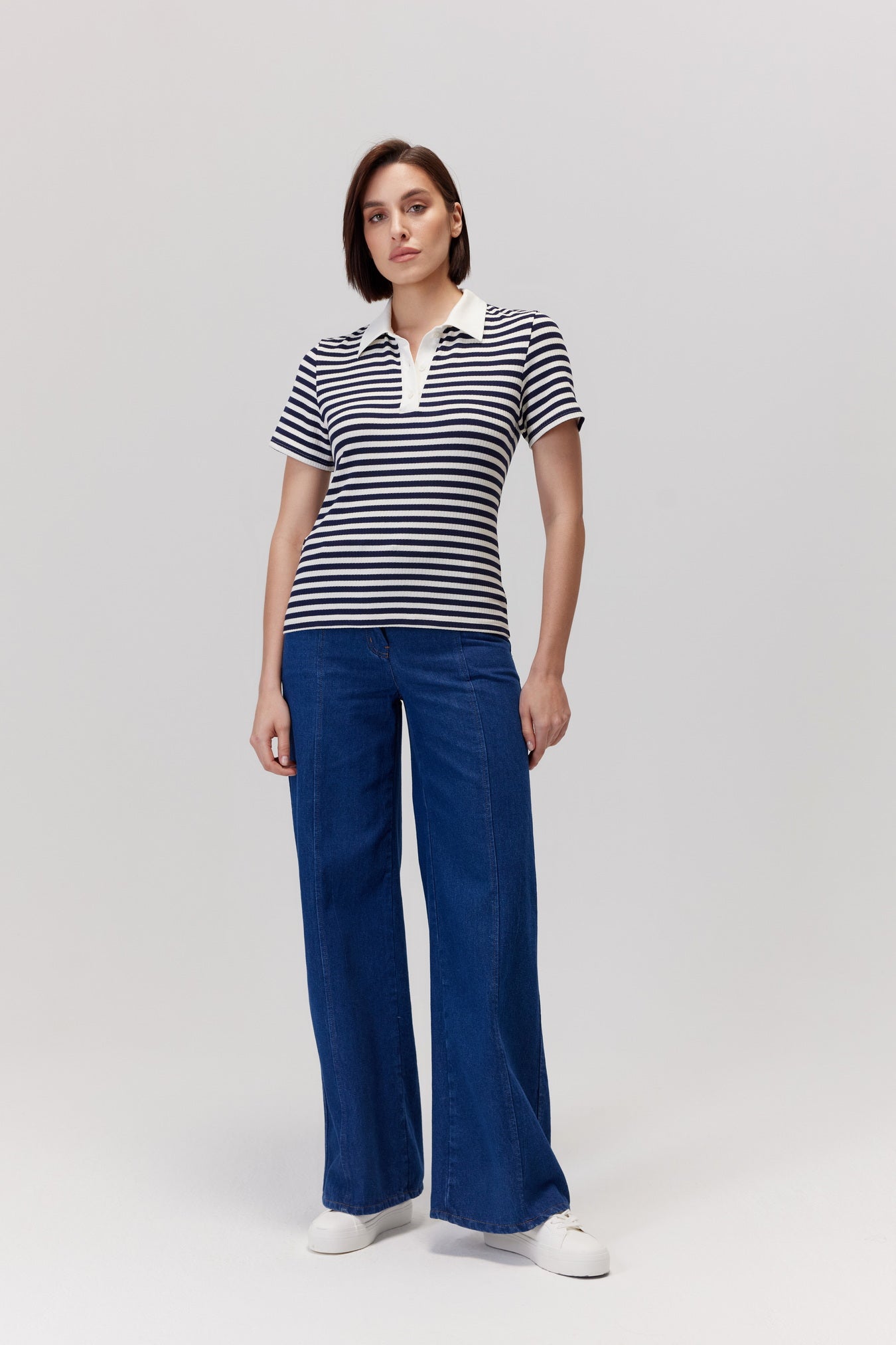 T-shirt polo Nees granatowy