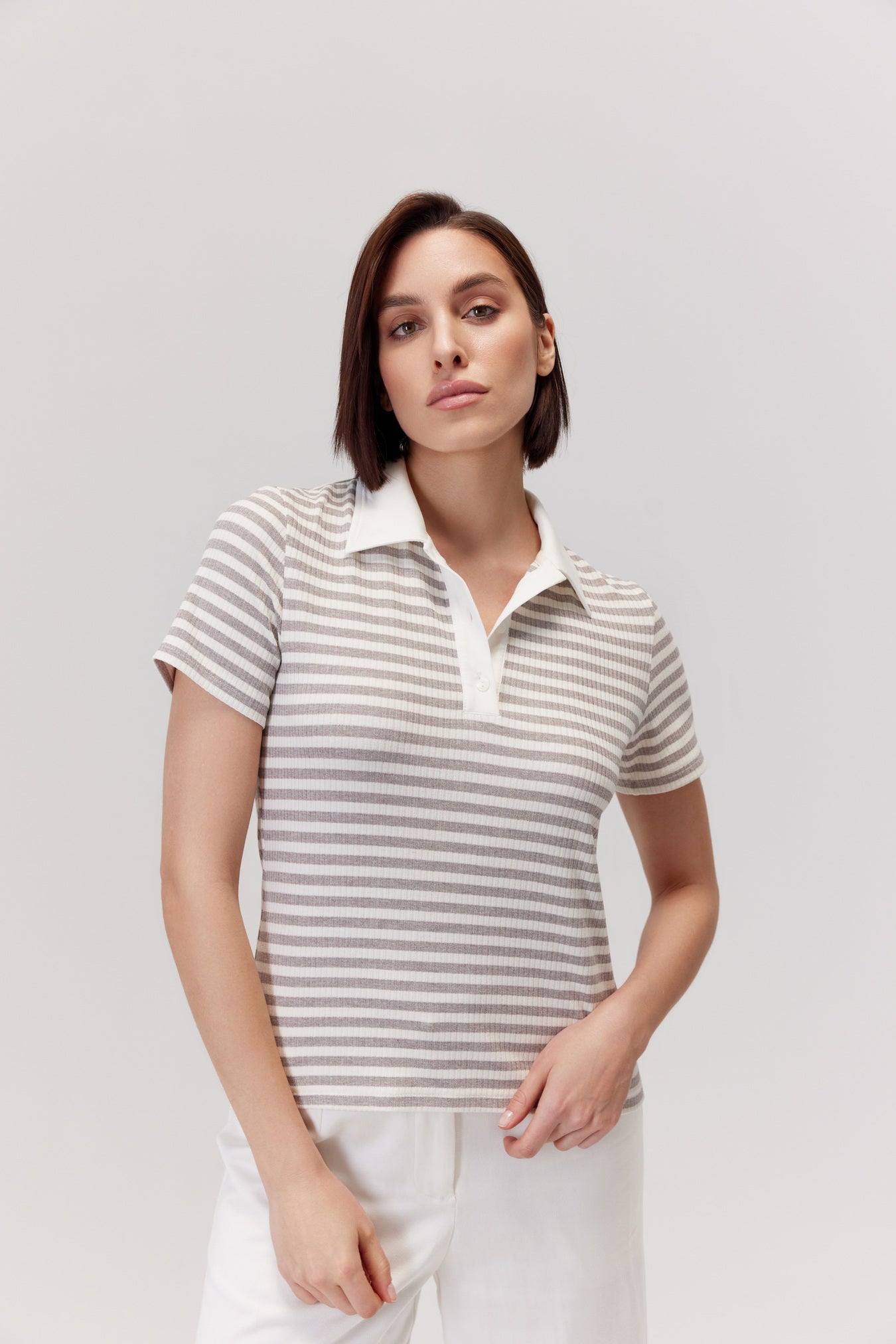 T-shirt polo Nees szary