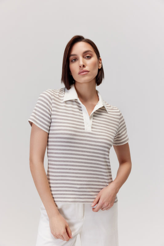 T-shirt polo Nees szary