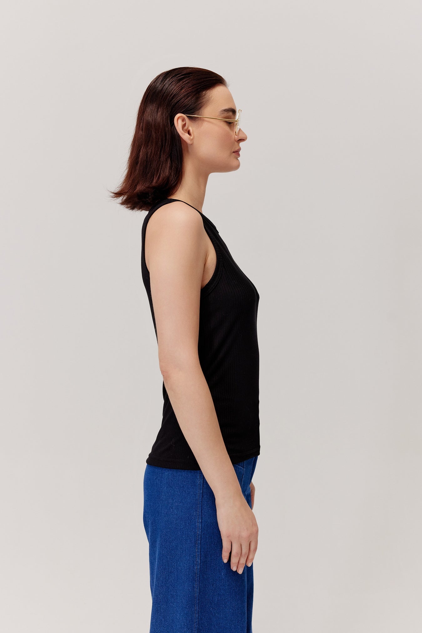 Top typu basic Boxer czarny