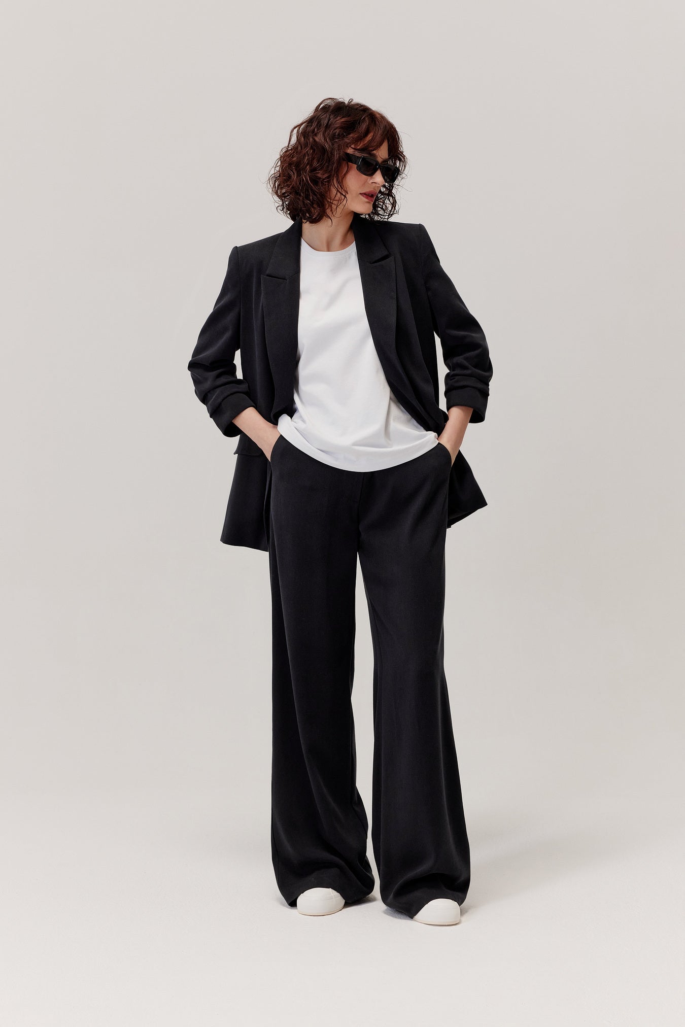 Żakiet z lyocellu Bono czarny