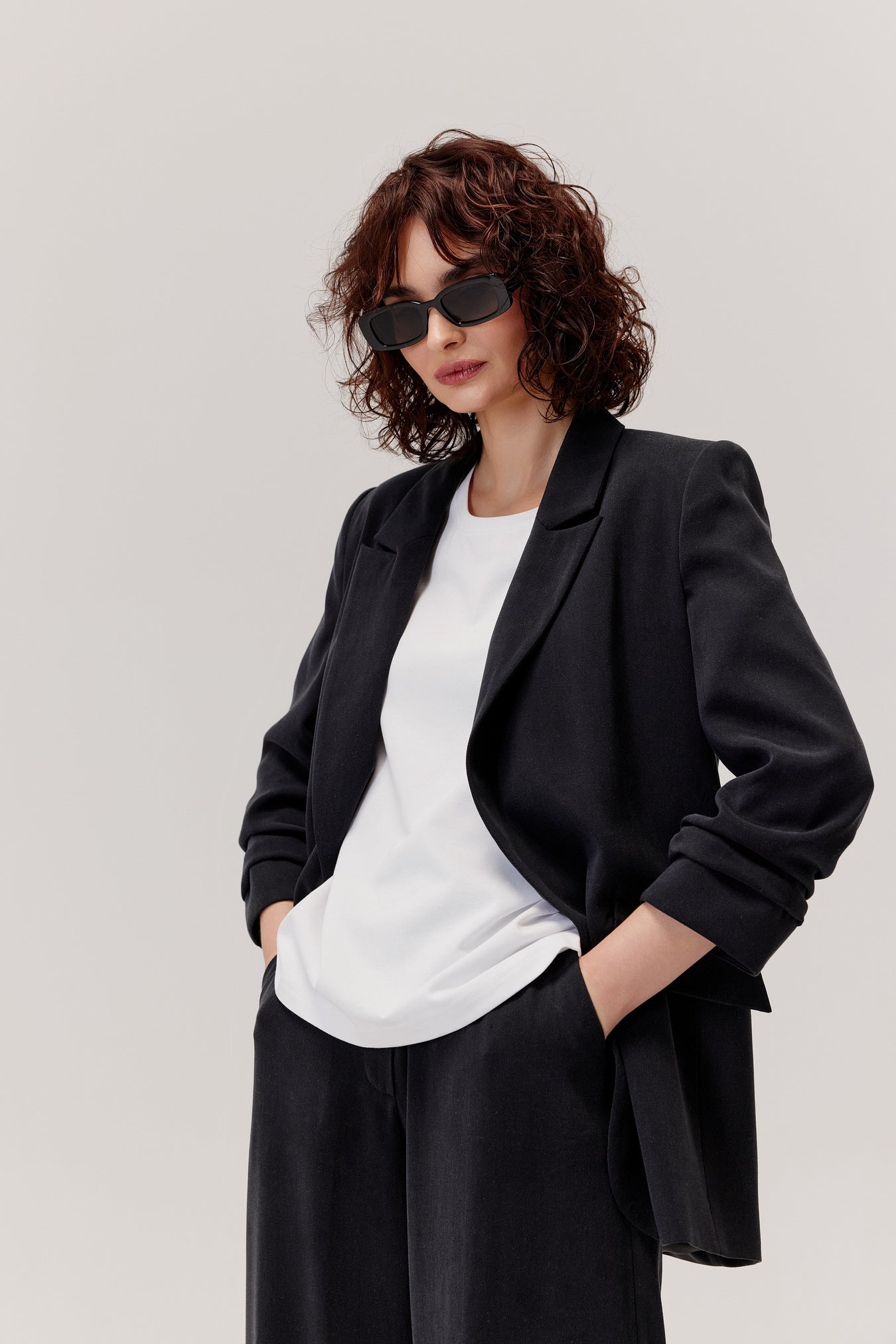 Żakiet z lyocellu Bono czarny