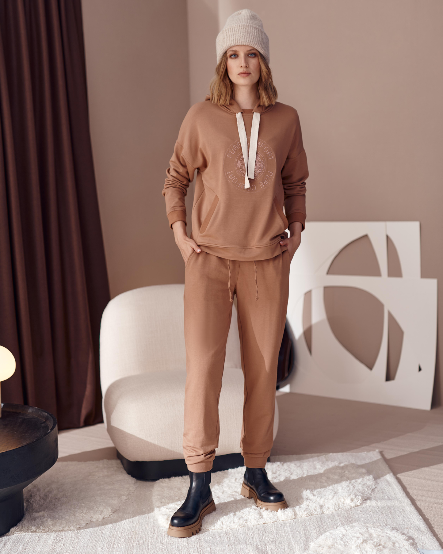 Spodnie Comfort Camel