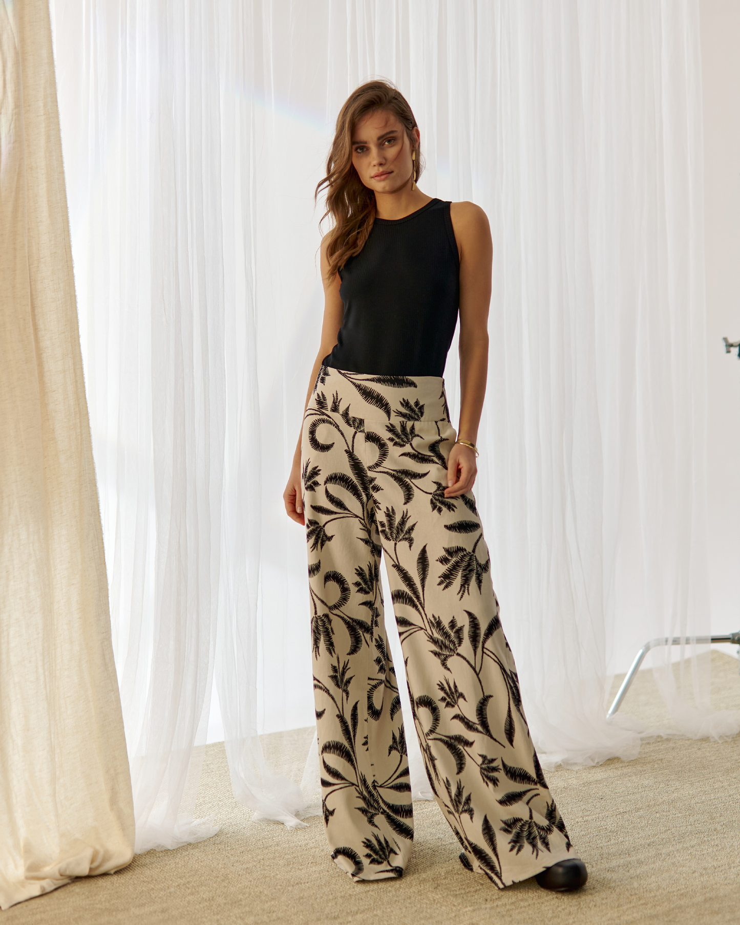 Pantalon Ligus Motif ƒcru
