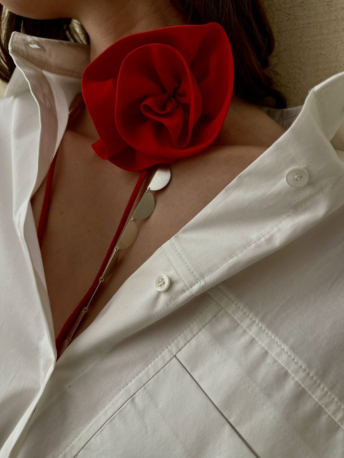 Flower Neck Bella Red