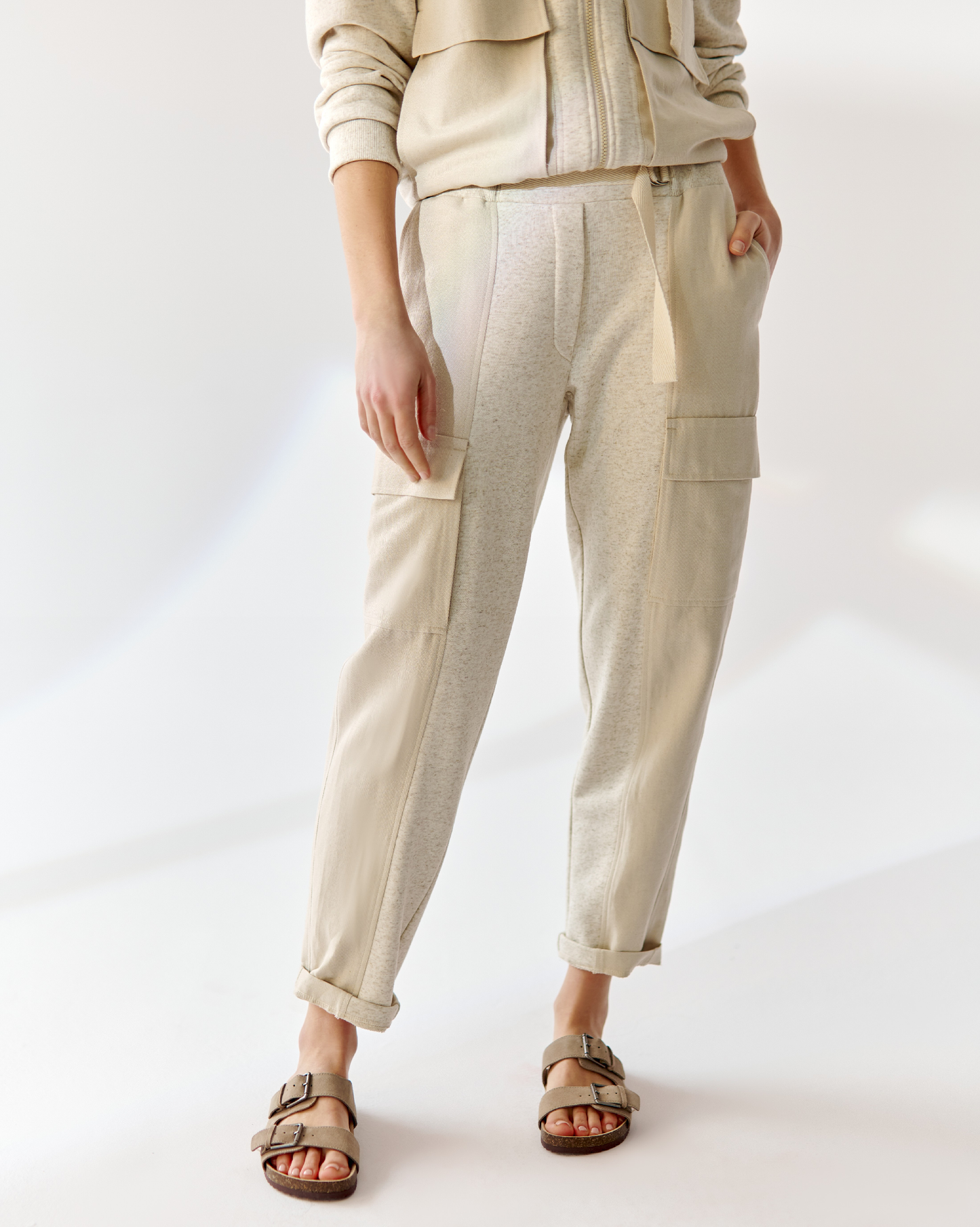 Pantalon beige cendré