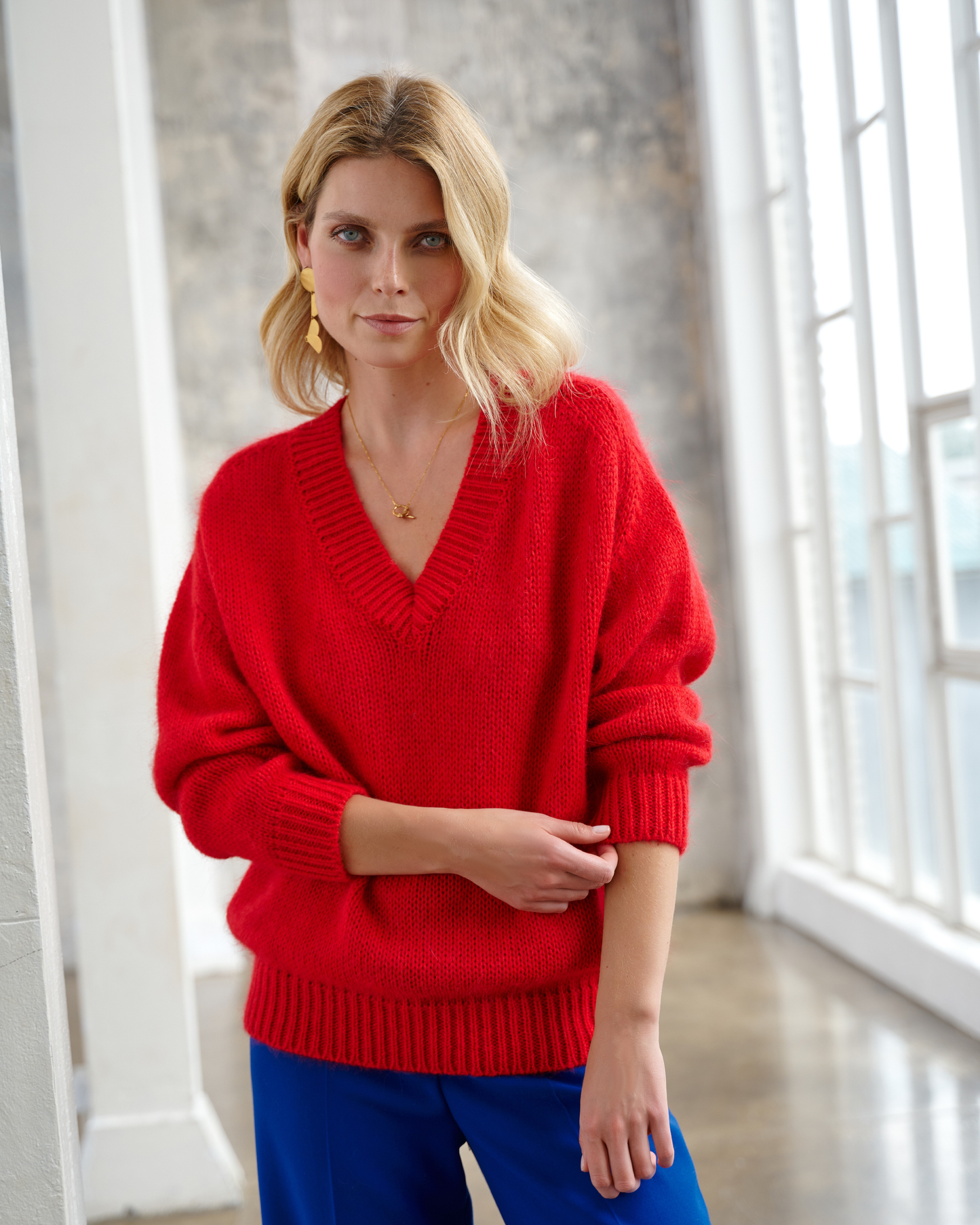 Sweter Clark Czerwony
