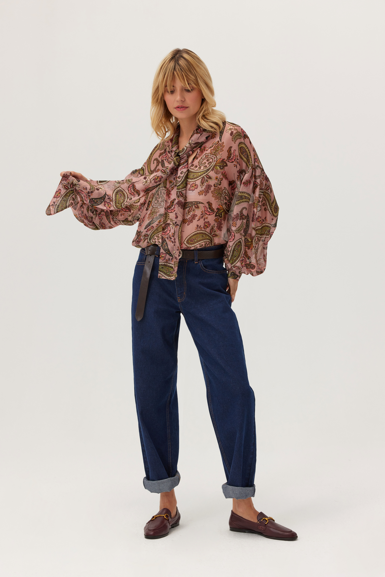Bluzka z jedwabiem Paisley
