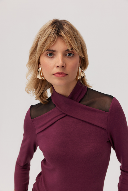 Bluzka Voga burgundowa