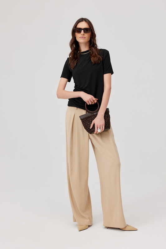 Bluzka wiskozowa Rick czarna