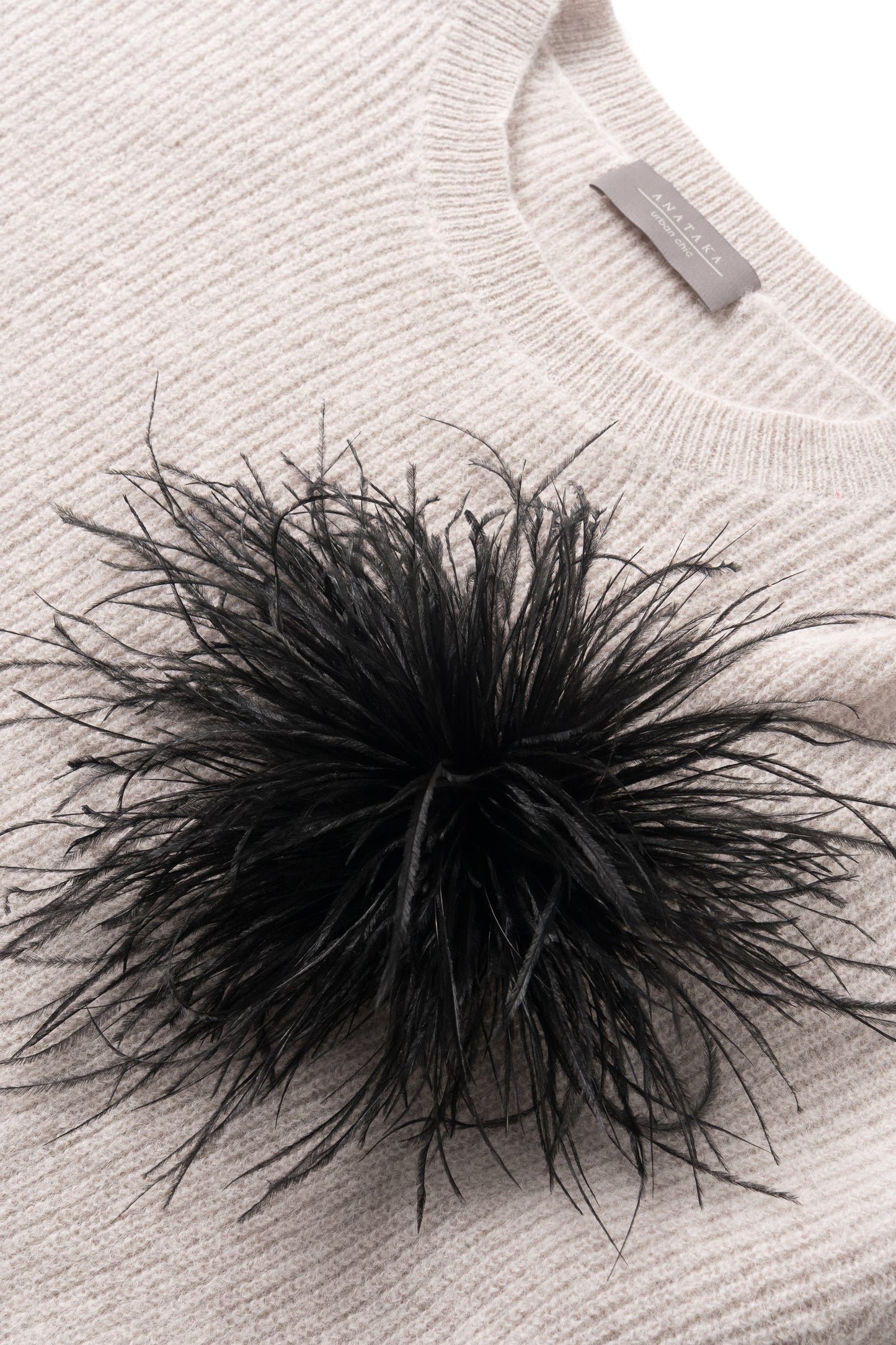 Black Marabou Brooch