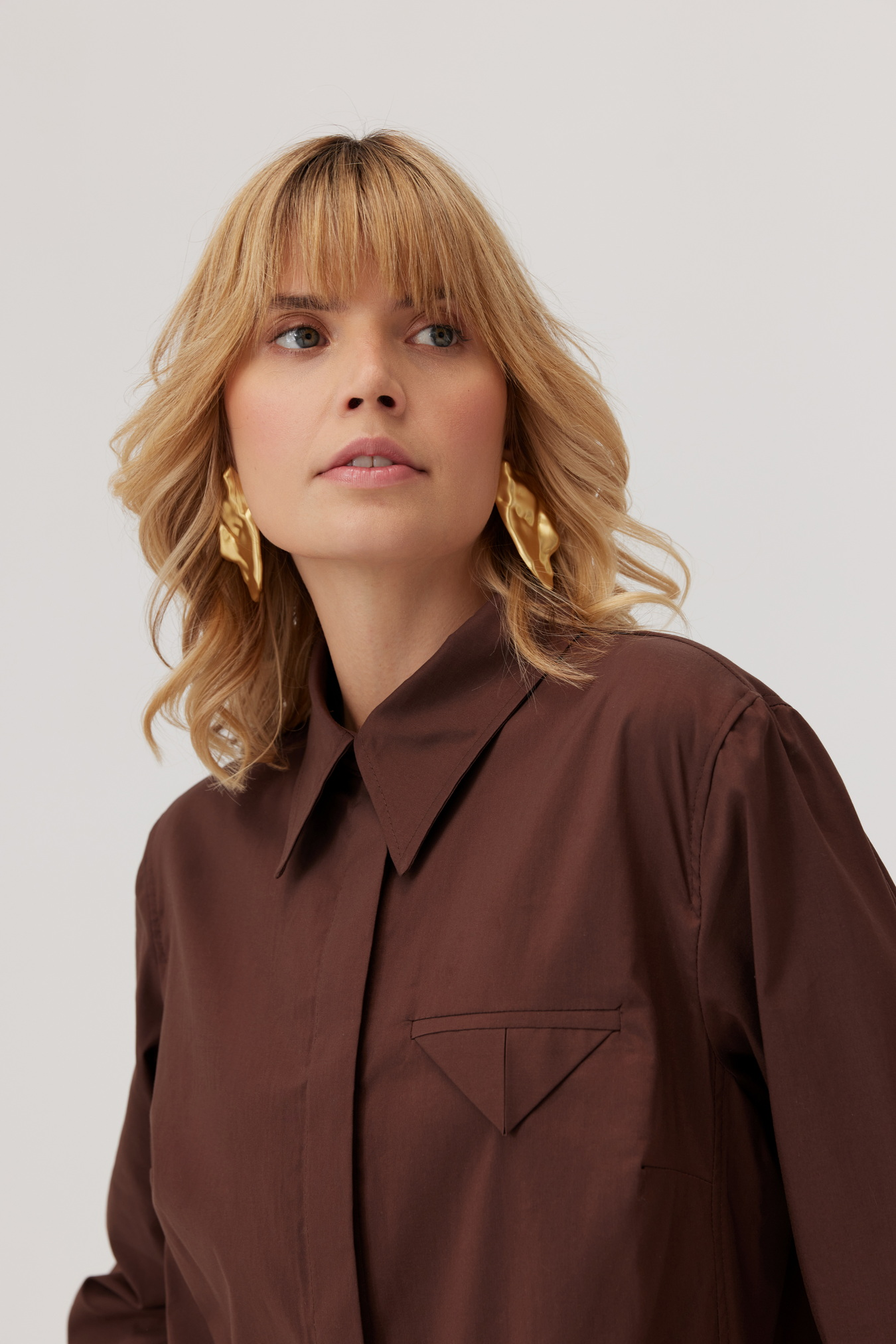 Koszula brązowa Henna – Anataka – Butik online z odzieżą damską