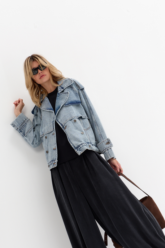 Echo biker denim jacket