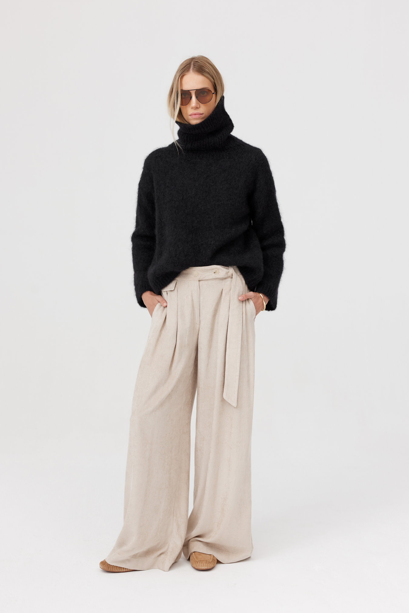 Sweter moherowy Tylor golf czarny