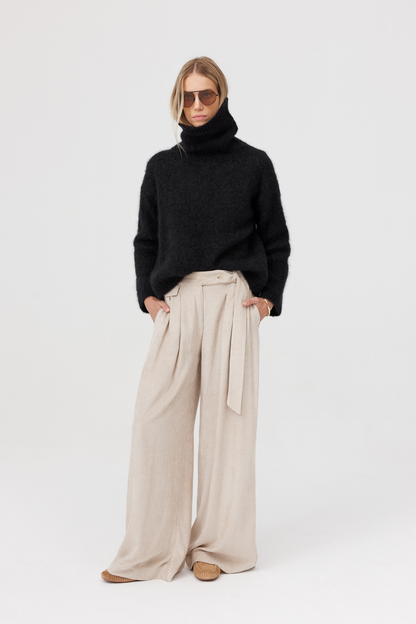Sweter moherowy Tylor golf czarny