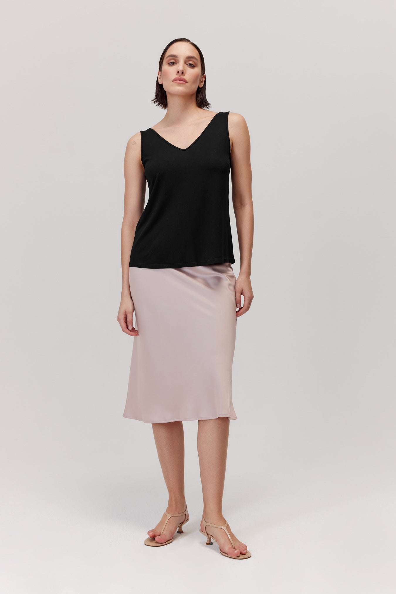 Spódnica midi Jenny różowa – Anataka – Butik online z odzieżą damską