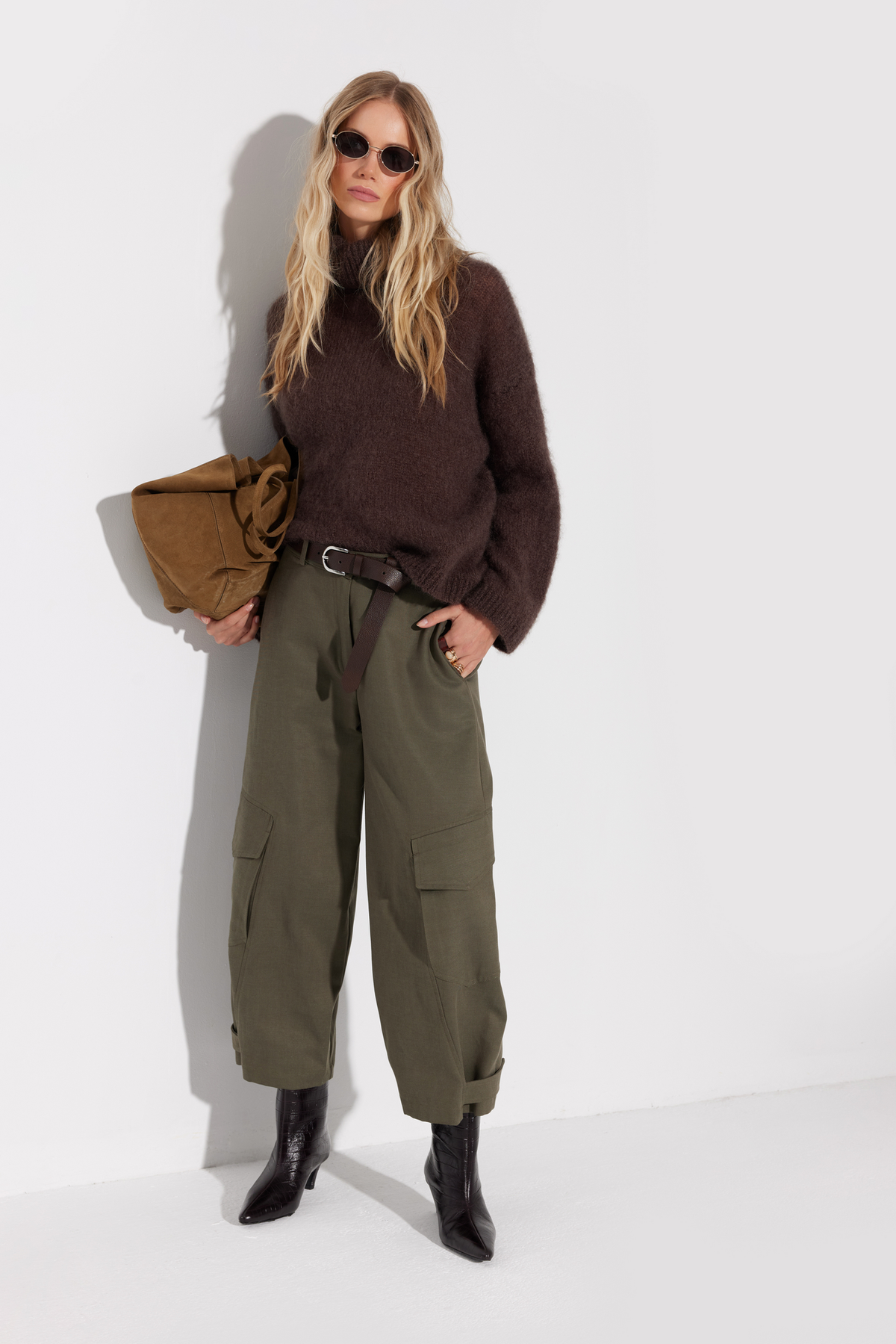 Spodnie cargo Arlo khaki