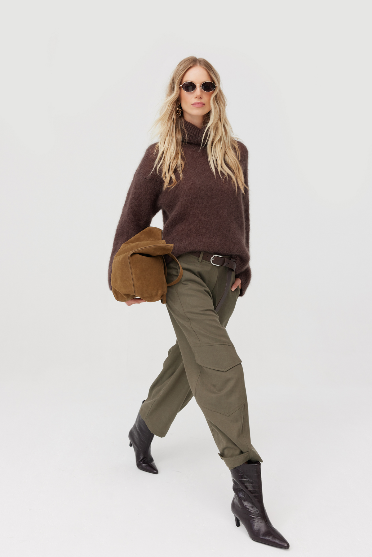 Spodnie cargo Arlo khaki