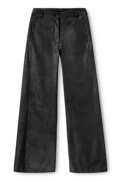 Pantalon en simili cuir Deri, noir