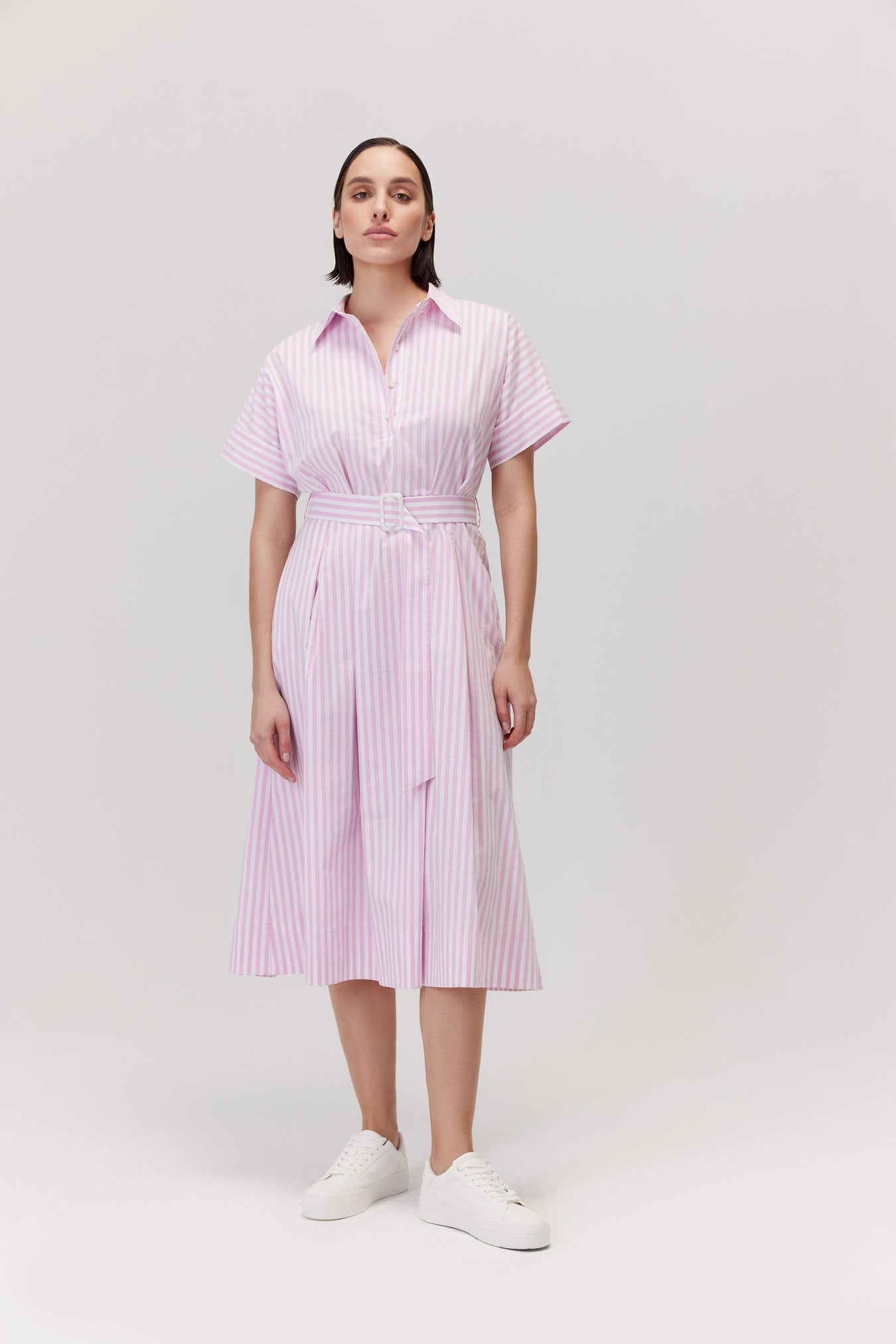 Sukienka midi Inori różowa – Anataka – Butik online z odzieżą damską