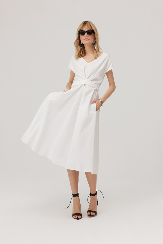 Sukienka midi Ameli ecru