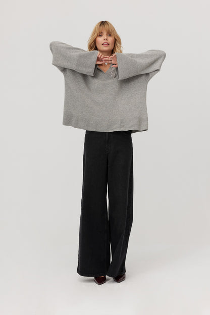 Sweter z kaszmirem Adore szary