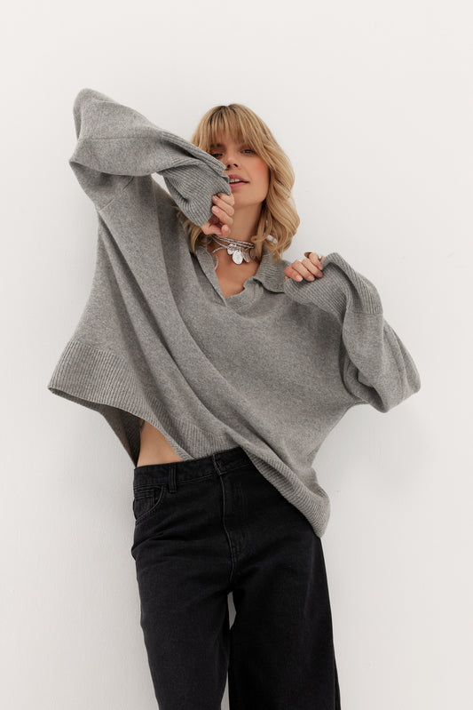Sweter z kaszmirem Adore szary