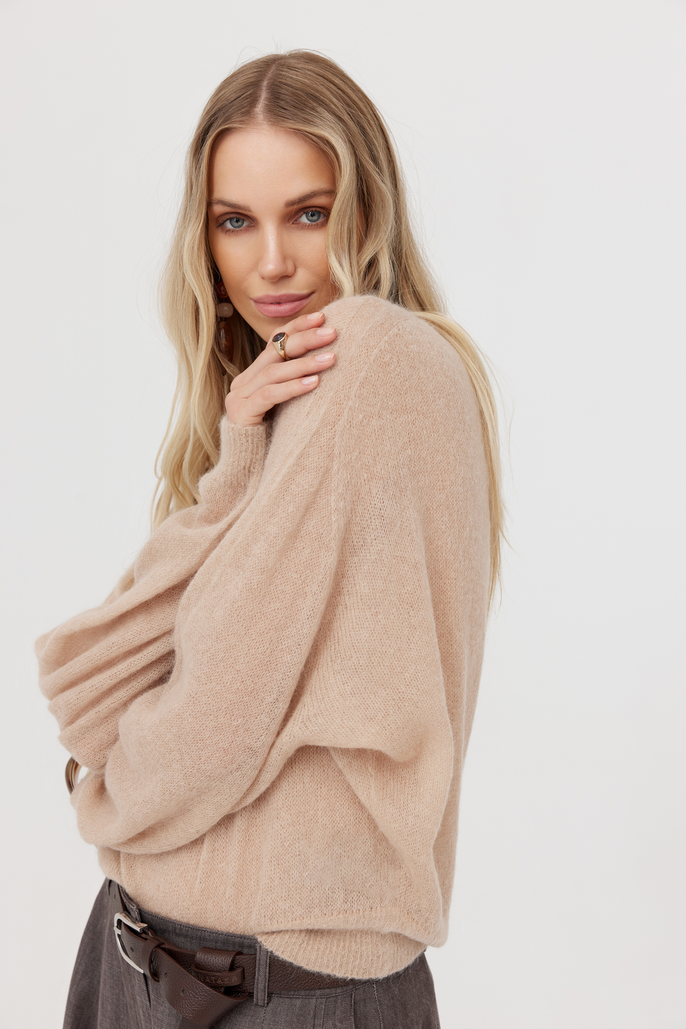 Sweter z alpaką Kelly beige